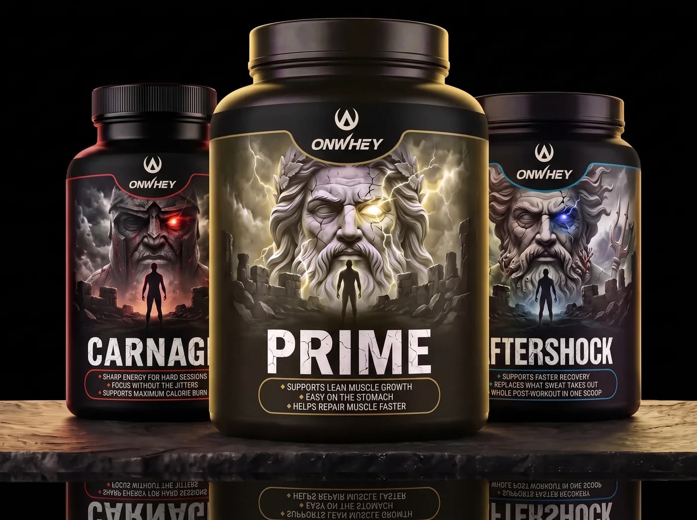 The God Mode alliance: three tubs together under gold light